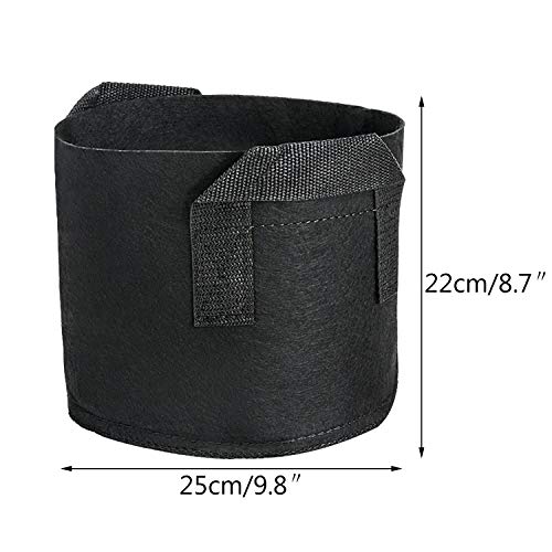 Potato Grow Bags,EnPoint 3 Gallon Plant Grow Bags Biodegradable Plant Bags Boosts Plant Growth, Aeration Fabric Pot with Handle for Potato Taro Radish Carrots Tomato,Patios Small Gardens Supply 5 Pack
