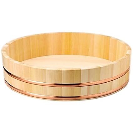 33cm/13 Japanese Hangiri / Sushi Oke / Handai Set Complete with Sushi Rolling Mat by ECS