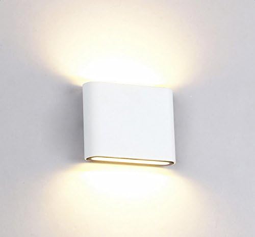 Novamy Outdoor Waterproof Rectangle Wall Light Sconces - 6W Warm White (White, Type-1)