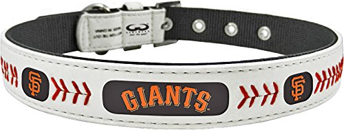MLB San Francisco Giants Classic Leather Baseball Dog Collar
