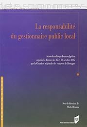 La  responsabilité du gestionnaire public local