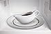 HIC Porcelain Coupe Shaped Gravy Sauce Boat, 18-Ounce