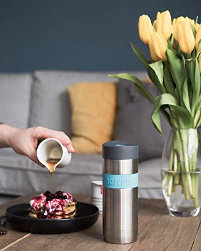 Thermobecher KOFFJE 370ml - Kaffeebecher to go Becher Edelstahl doppelwandig isoliert 100% dicht Thermos Coffee Cup Auto Premium Trinkbecher auslaufsicher Kaffee-to-go BPA-frei Easy-Clean-Deckel – Bild 5