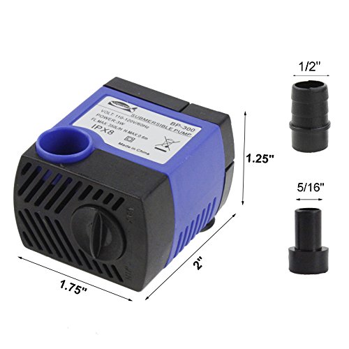 AQUANEAT 90 GPH Submersible Water Pump Adjustable Powerhead Aquarium Fish Tank Fountain Hydroponic