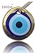 Gold Plating Handmade Evil Eye Greek Turkish Jewish - Christian ornament Home Decor Glass Charm Decorative Ornament for Good Luck, Success and Protection (3.5 inch)