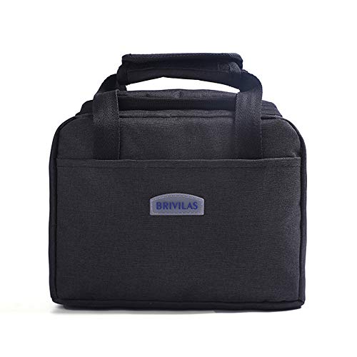 Lunch Bags Insulated Lunch Boxes For Women & Men Food Cooler Container Lunch Tote Bags (Black)