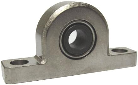 Spyraflo PB2-750-AF Delrin Acetyl Bearing Pillow Block, 2 Bolt Holes, 0.750" Bore Diameter, Aluminum, Inch