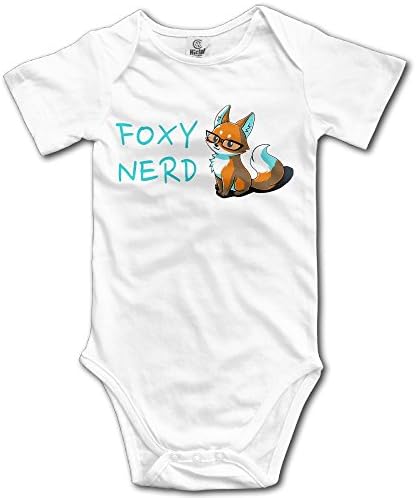 Infants Boy's &amp; Girl's Foxy Nerd Short Sleeve Bodysuit Outfits For 6-24 Months