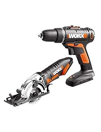 WORX WX945L Combo de taladro inalámbrico de 20 V WX101L y 20 V de litio Circular Worxsaw WX523L Combo Kit