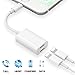 Nicexx Jack Cable iPhone / 7Plus/ 8 / 8Plus/ X Adapter & Splitter, 2 in 1 Dual Lightning Headphone Jack Audio + Charge Cable Adapter, Compatible for iOS 11 or later, Sync,Music Control,Charge Function at the same time