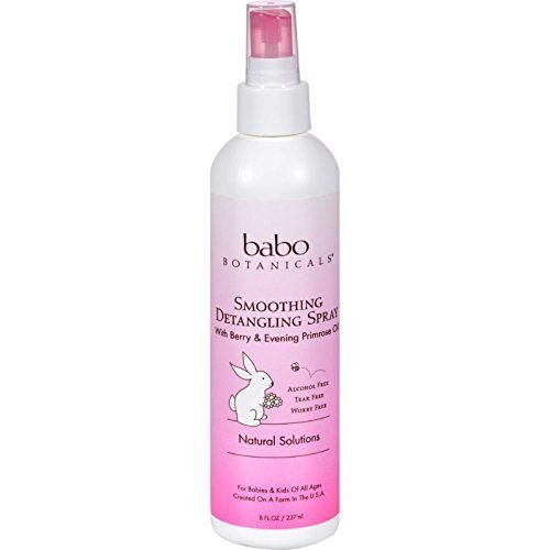 BABO BOTANICALS SMOOTHING BERRY CONDITIONING SPRAY – DETANGLING & NOURISHING – ELIMINATES FRIZZ & PREVENTS STATIC – EVENING PRIMROSE OIL – NON-AEROSOL – FOR ALL AGES – LIGHT BERRY FRAGRANCE