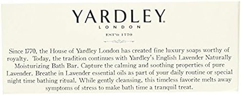 Yardley London English Lavender with Essential Oils Soap Bar, 4.25 oz Bar, Pack of 3, 12.75 Oz, 120 g (Pack of 3) - Image 3