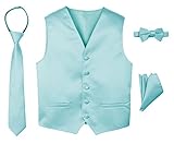 Spring Notion Boys' 4-Piece Satin Tuxedo Vest Set 8