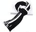 Lowpricenice(TM) Fashion Knitted Warm Men Scarf Fall/winter Wrap Muti-color Stripes (Black)