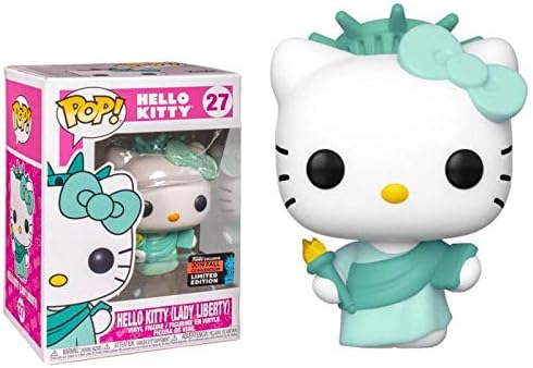 Funko POP! Pop-Sanrio-Hello-Kitty-Lady-Liberty-Anniversary Figure, White/Dark Grey Heather - Image 3
