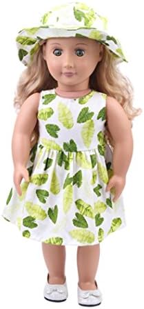 GBSELL Sun Hat and Dress Summer Clothes Accessories For 18 inch Our Generation American Girl (B)