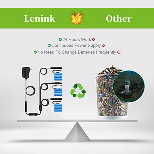 Lenink 1 to 3 AC Power Supply Adapter Kit with On/Off Switch for AA