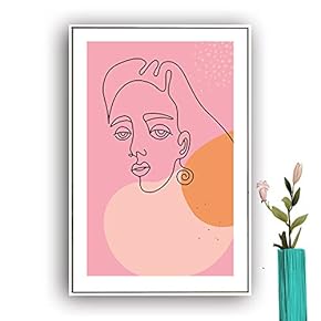Framed Canvas Wall Art Picasso Poster Print of Woman Canvas Prints Home Artwork Decoration for Living Room,Bedroom - 16x24 inches