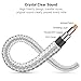 DUKABEL Headphone Splitter, 3.5mm Splitter Cable for Headset [Fine Braided & Gold Plated] Stereo Audio Y Cable AUX Splitter - Compatible for iOS, Android, Smartphones, Tablets & More - (0.85ft/26cm)