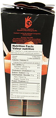 Foxy's Gourmet Margarita Drink Mix, Strawberry Blush, 3.2-Ounce (Pack of 4)