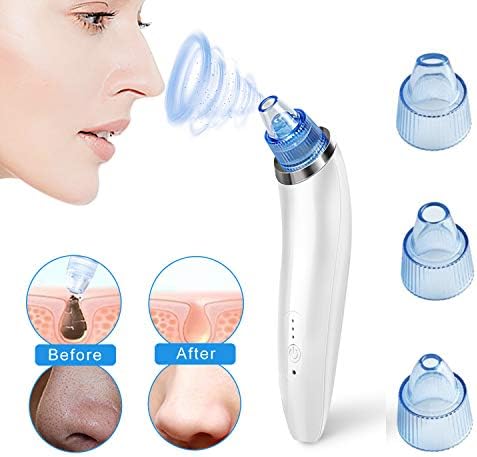 Pore Cleaner Blackhead Remover Facial Pore Cleaner Electric Pore Vacuum Extraction Removal Rechargeable Skin Peeling Machine with 4 Replaceable Suction Heads