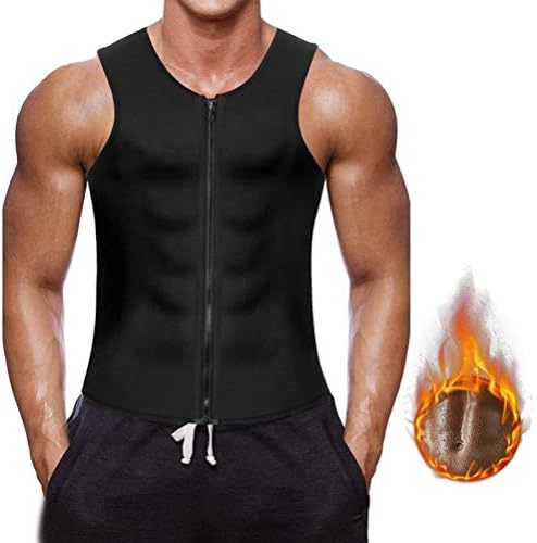 Men's Sporting Tank Top Zipper Compression Vest Waist Controlling Stretchy Underwear Body Shaping