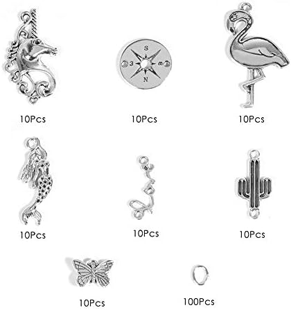 Vercret Jewelry Making Charms for Women - 70pcs Charms Accessories for Girl Jewelry, for DIY Necklace, Bracelet, Earring, Gift Sister, Mom