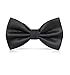 Men's Tuxedo Solid Patterned Adjustable Neck Bowtie Bow Tie Black