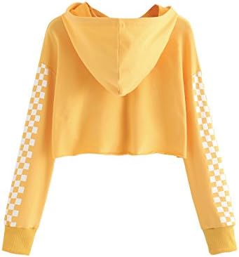 yellow sweatshirt crop top