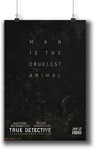 True Detective TV Series Poster Small Prints 484-003 Popular TV Show,Wall Art Decor for Dorm Bedroom Living Room (A4|8x12inch|21x29cm)