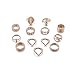 Boho Vintage Knuckle Gold Rings Set, Joint Punk Nail Ring Set for Women Girls
