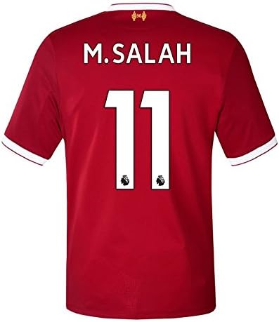 GDQLY 17/18 M Salah 11 Liverpool Home Men's Soccer Jersey Size L