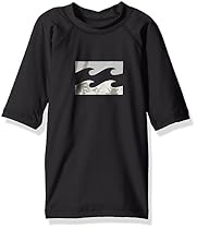 Billabong Little Boys' All Day Wave Performance Fit Short Sleeve Wetshirt, Black, 2