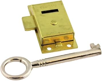 Brass Plated Surface Mount Cabinet Door Dresser Drawer Lock