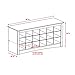 Prepac Shoe Storage Cubbie Bench, 24