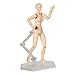 Action Figure Model,Tulas Human Mannequin male/female Set with Model Gun and Sword, Different Gestures,Special Display Base, Suitable for Sketching, Painting, Drawing, Artist, Cartoon Figures Action.