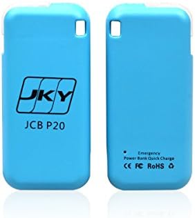 JKY 350mAh Mini Emergency Power Bank for Samsung Galaxy S6, S6 Edge, S5, S4, S3, Note 3, 2; HTC EVO, Thunderbolt, One M9, M8; LG G4, G3, G2, optimus l70, Verizon, Motorola Razr, droid 3, 2, atrix, Smartphone JCB P20 (Blue)
