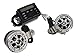 TMS Motorcycle ATV UTV Bike Audio FM Radio MP3 iPod Stereo Sound System Waterproof with 2 Speakers