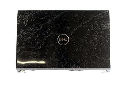 New Dell Studio 1555 1557 1558 15.6 Black Swirl LCD Back Cover with Hinges W413J