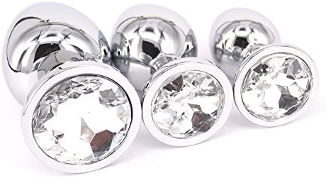 LongDe 3Pcs Fantasy Luxury Jeweled Design Stainless Steel Plug Anales (Diamond)
