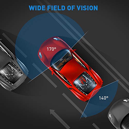AUTOLOVER Mirror Dash Camera 9.66 inch Backup Camera 1080P Dash Cam Front and Rear Full Touch Screen Rear View Mirror Camera with Loop Recording, Parking Monitor, Night Vision, Waterproof Rear Camera