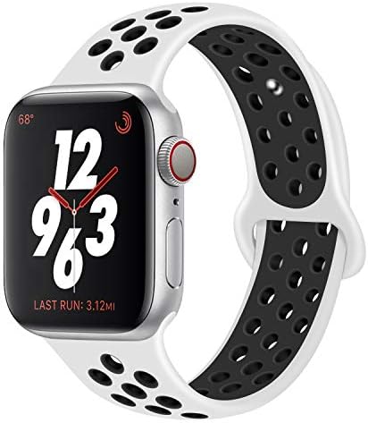 DVEEZIIG Sport Band Compatible with Apple Watch 38mm 40mm 42mm 44mm,Soft Silicone Bracelet Replacement Wristbands Compatible with Apple Watch Sport Series 4 Series 3 Series 2 Series 1
