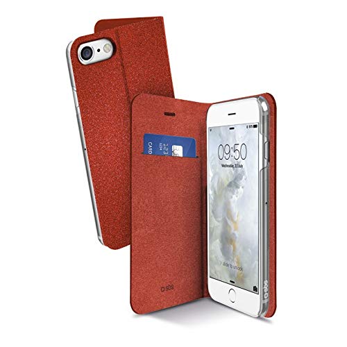 SBS S.p.a. TEBOOKSPARKYIP7R Sparky Series - Funda Tipo Libro para Smartphone, Color Rojo