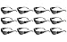 ABN Safety Glasses Protective Eyewear 12-Pack in Gray Smoke Shade - UV Protective ANSI Standard Lens Protective Glasses primary