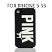 2015 New For Apple4 4G 4S/5 5G 5S iPhone 6 4.7"/6 Plus 5.5 inches Victoria/'s Secret 'PINK' Soft Silicone Protective Phone Back Case Covers (iPhone5 5S Black)