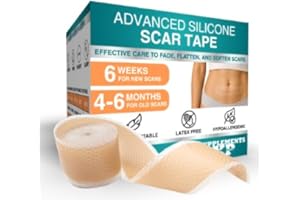 Premium Silicone Scar Tape (1.6" x 60" Roll) – Medical Grade Silicone Sheets for Surgical Scars, C-Section, Tummy Tuck & Kelo