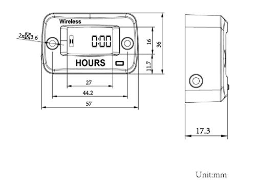 Jayron Vibration Activated Hour Meter Wireless