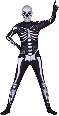 Skull Trooper Costume Halloween Spandex Zentai Cosplay Costume Adult/Kids