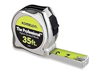 Komelon 435HV High-Visibility Professional Tape Measure, 35-Feet by 1-Inch, Chrome