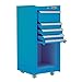 Viper Tool Storage V1804TLR 16-Inch 4-Drawer 18G Steel Rolling Tool/Salon Cart, with Bulk Storage, Teal